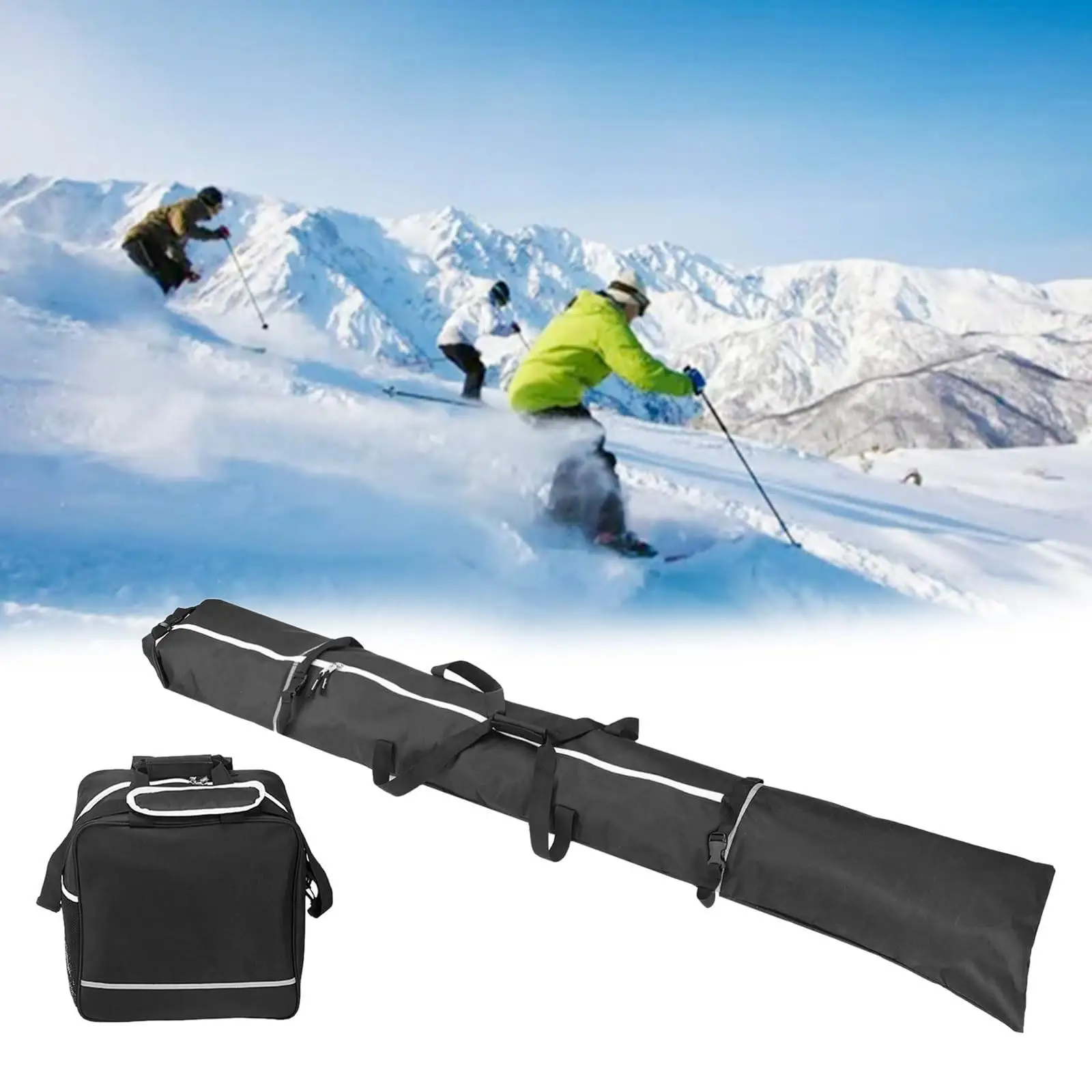 

Waterproof Ski and Snowboard Boot Bag Combo Padded Durable Oxford Board Cover for Snow Equipment Airplane Luggage