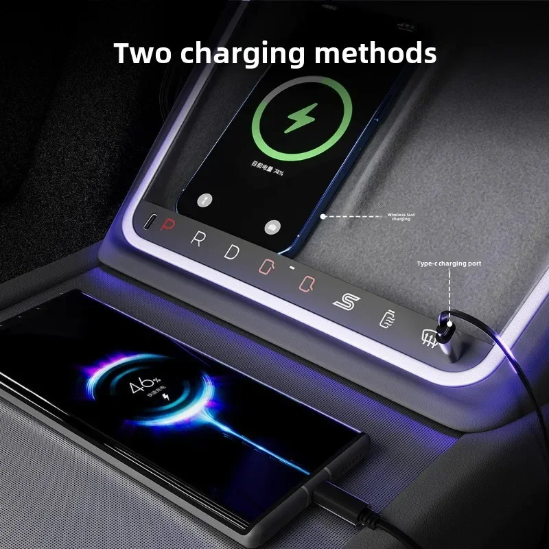 YJANG for Tesla Model 3 Highland Wireless Charging Dock with Ambient Lighting Smart Button Center Console Controller Inspired