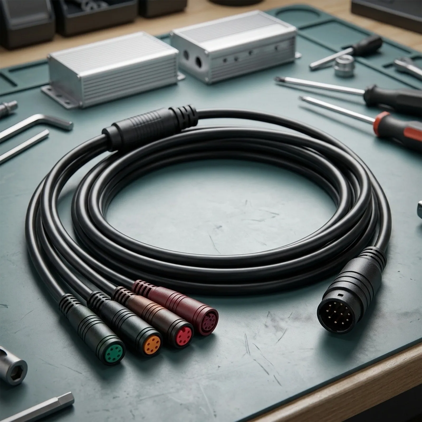 Cable Replacement E-Bike Controller Cable Maintenance Replacement Waterproof Controller Cable Optimized Functionality