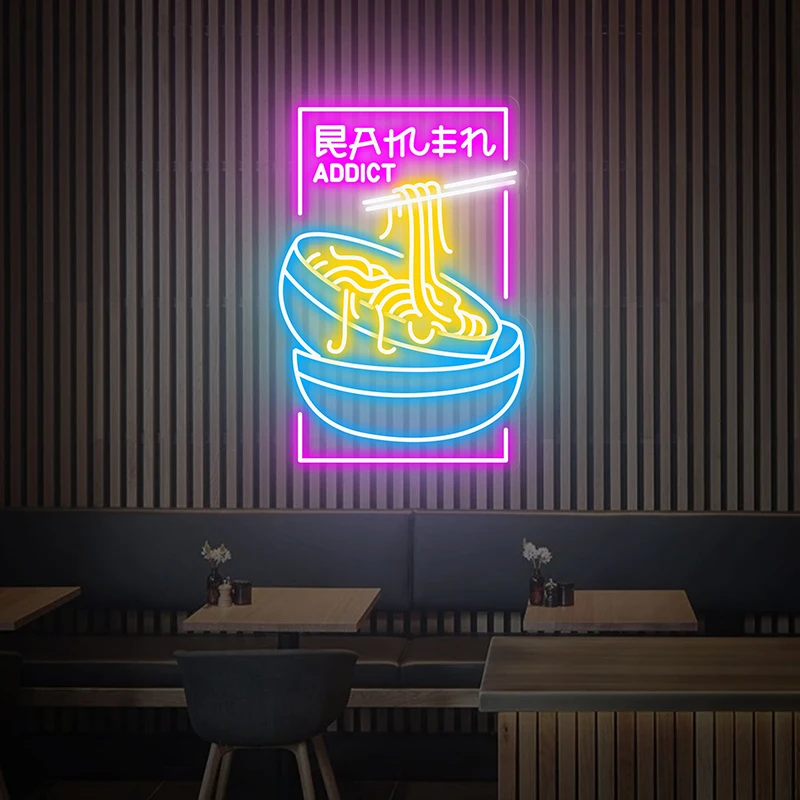 

Ramen Japanese Noodles Neon Sign Light for Food Restaurant Shop Decor Neon Signs Living Room Decoration Neon Custom Light Signs