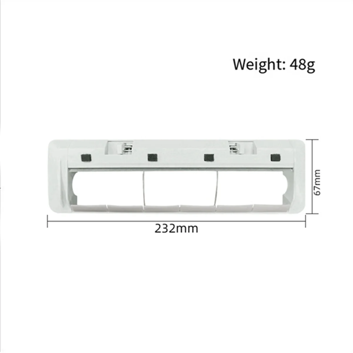 AT-2Pcs Main Brush Cover for Dreame Bot W10 W10Pro Vacuum Cleaner Replacement Accessory