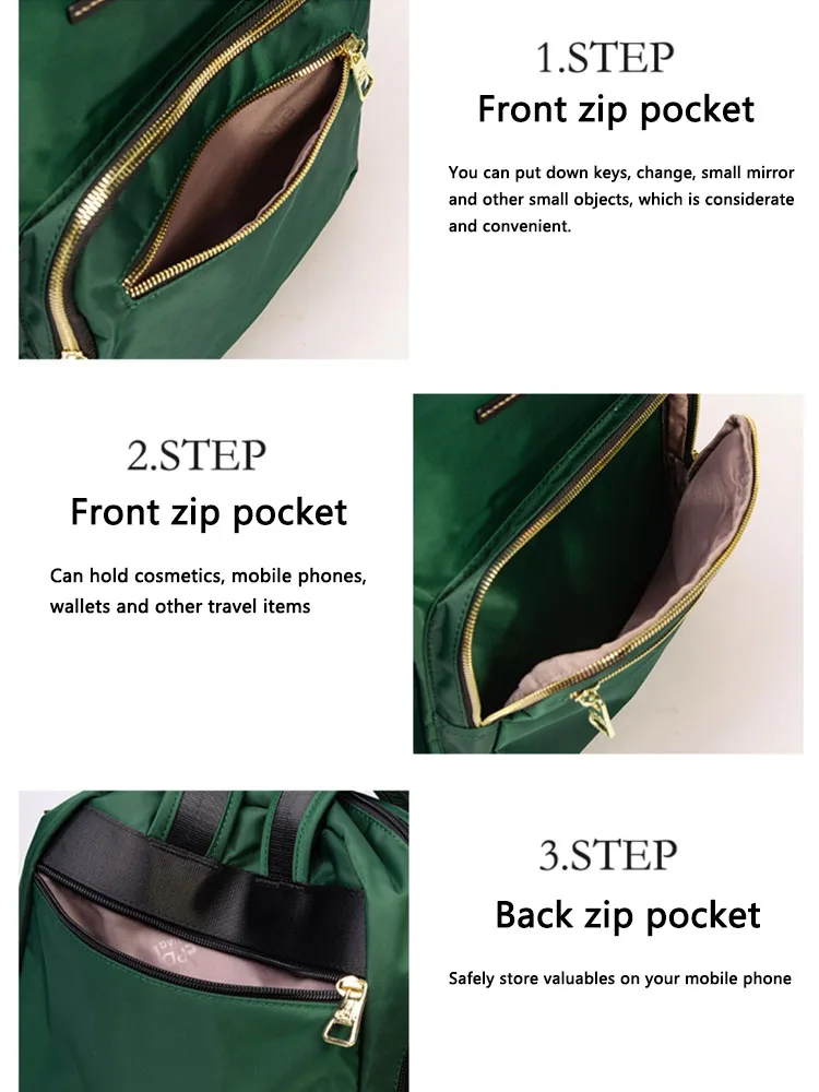 EPOL Backpacks for Women 2024 New Shopping Multi-pocket Casual Fashion Oxford Cloth Waterproof Travel Student Bags 6011-08