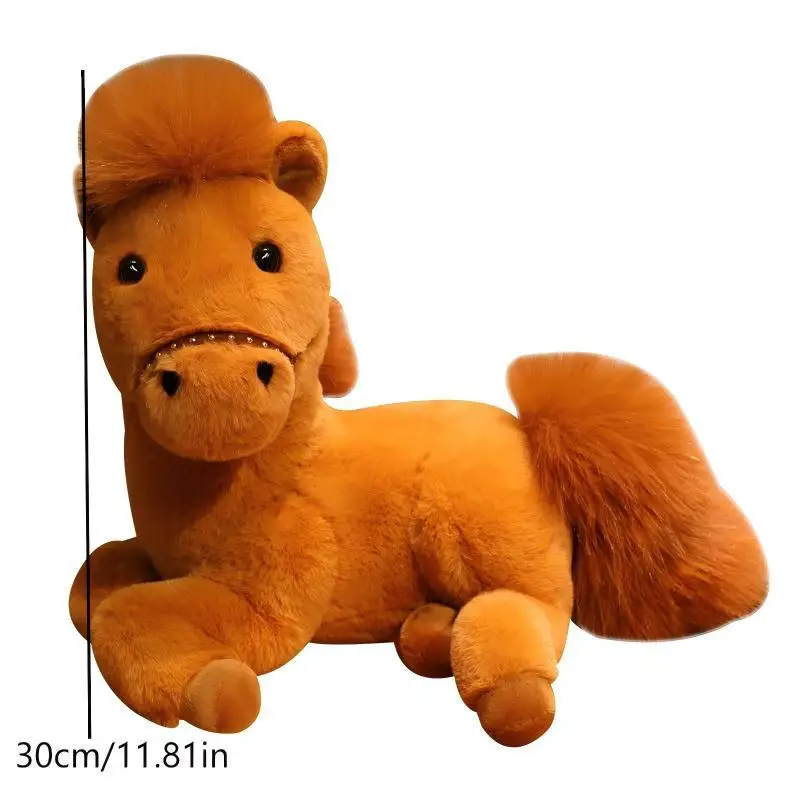 Boneca de pelúcia do zodíaco dos desenhos animados – mascote de pelúcia macia de 2026 ano novo chinês para decoração de casa e presentes.