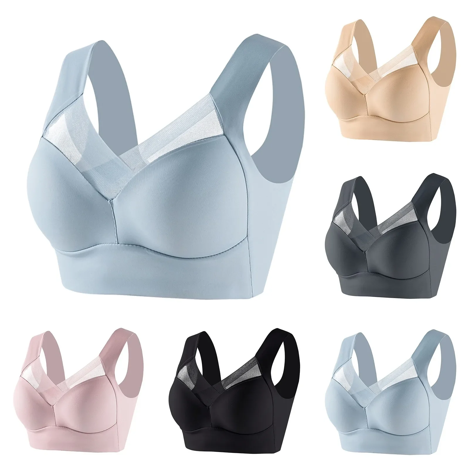 Underwear Seamless Bra Women Is Sexy Large Size Tops Support Small Comfortable No Steel Ring Underwear Yoga Fitness Sleep Tank