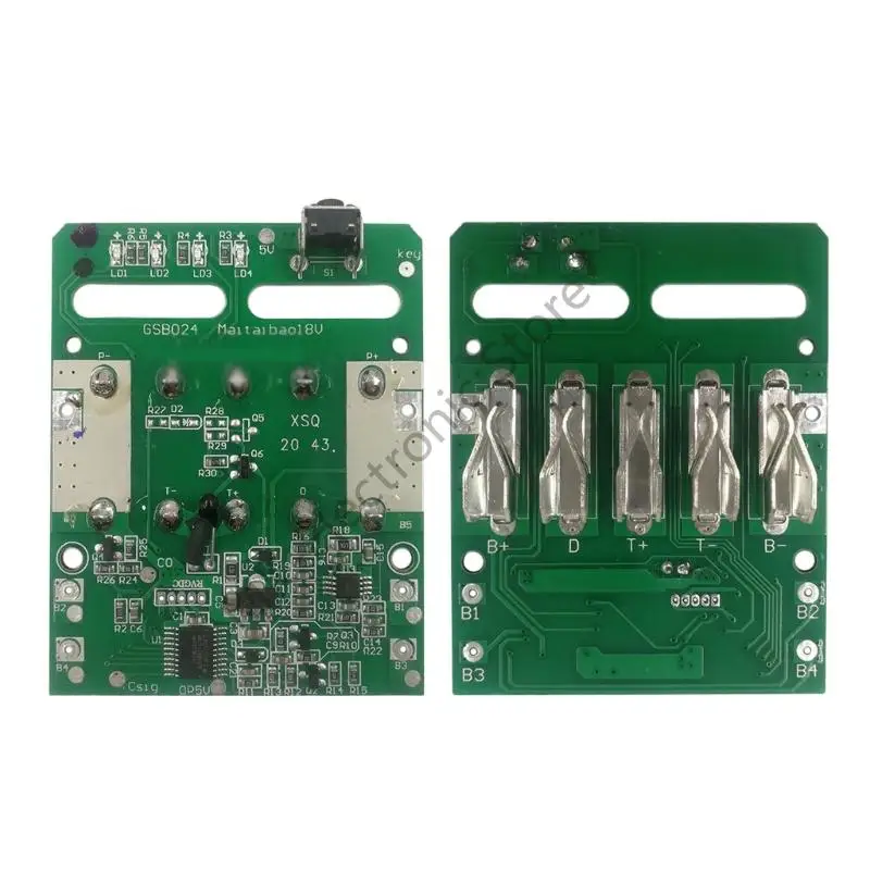 لوحة حماية بطاريات الليثيوم R2LF 18 فولت PCB دائرة الشحن الزائد ومنع التفريغ الزائد #3