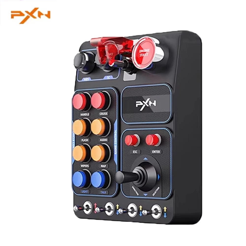 PXN CB1 Central Control Box Racing Simulator Multifunctional Key Control Box RGB For EURO Truck Simulator Racing Game Accessory