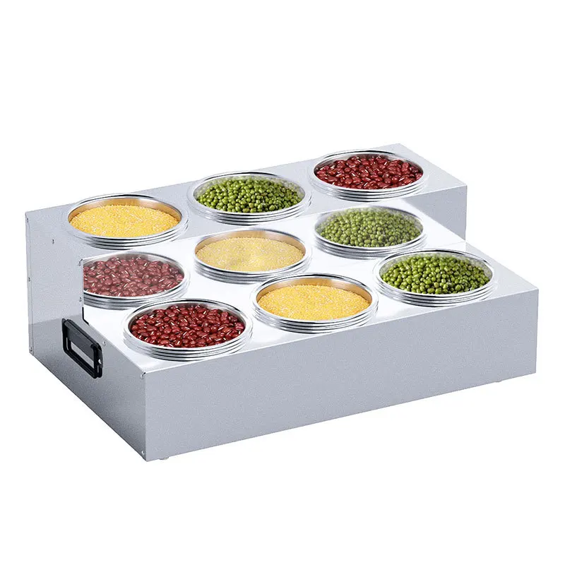 Stainless steel round cylinder 16 #high and low multi-grid 4 seasoning rack 6-grid rack