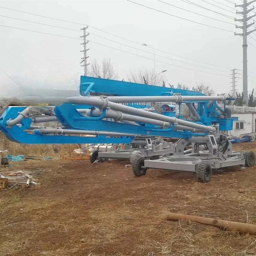 Hot Sale  15M 17M Walking Type Hydraulic Concrete Placing Boom with Wheel Spider Concrete Distributor