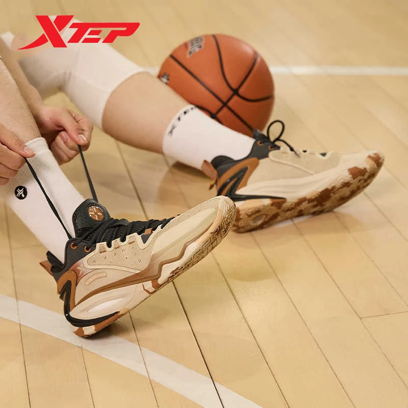Xtep Light Attack 2.0 V3 Basketball Shoes For Men 2024 Spring Men\'s Mid Top Wear-Resistant Training Sneakers 876119120010