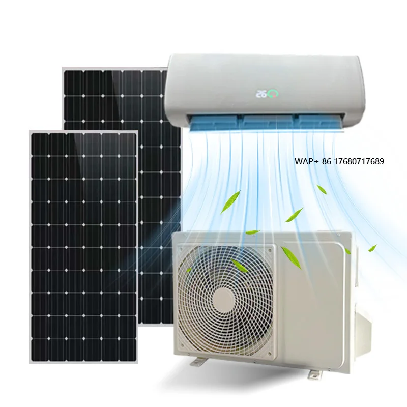 DC Solar Air Conditioner with Solar Panel - 12000BTU Hybrid Inverter Energy Saving CE Certified for Home Use Wifi Control