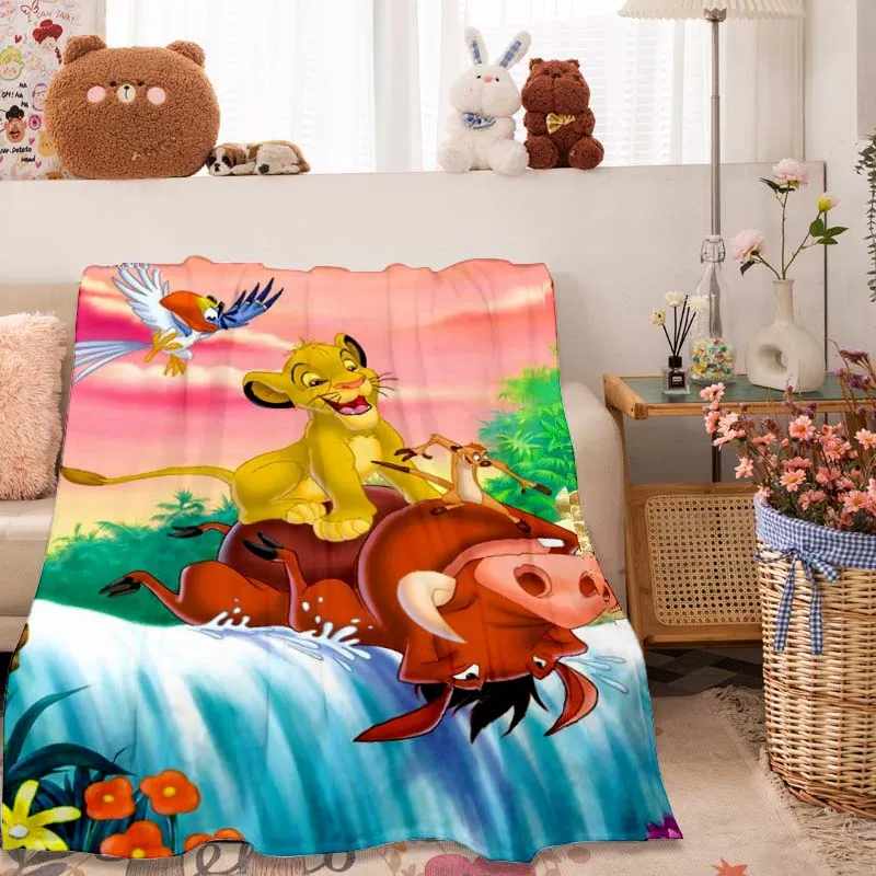 The Lion King Cartoon Blanket 3D Print Cartoon Animation Children's Room Baby Nap Blanket Bedroom Bedside Blanket Holiday Gift