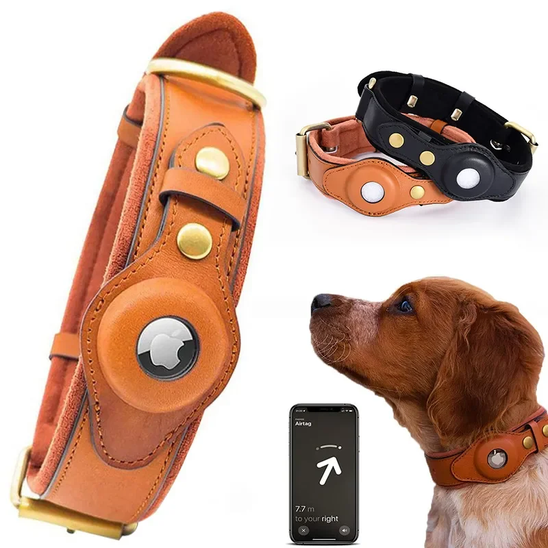 New Removable Locating Pet Collar AirTag Collar Anti-Lost Dog Tracker Protective Case Dog Collar Outdoors Walking Pet Supplies