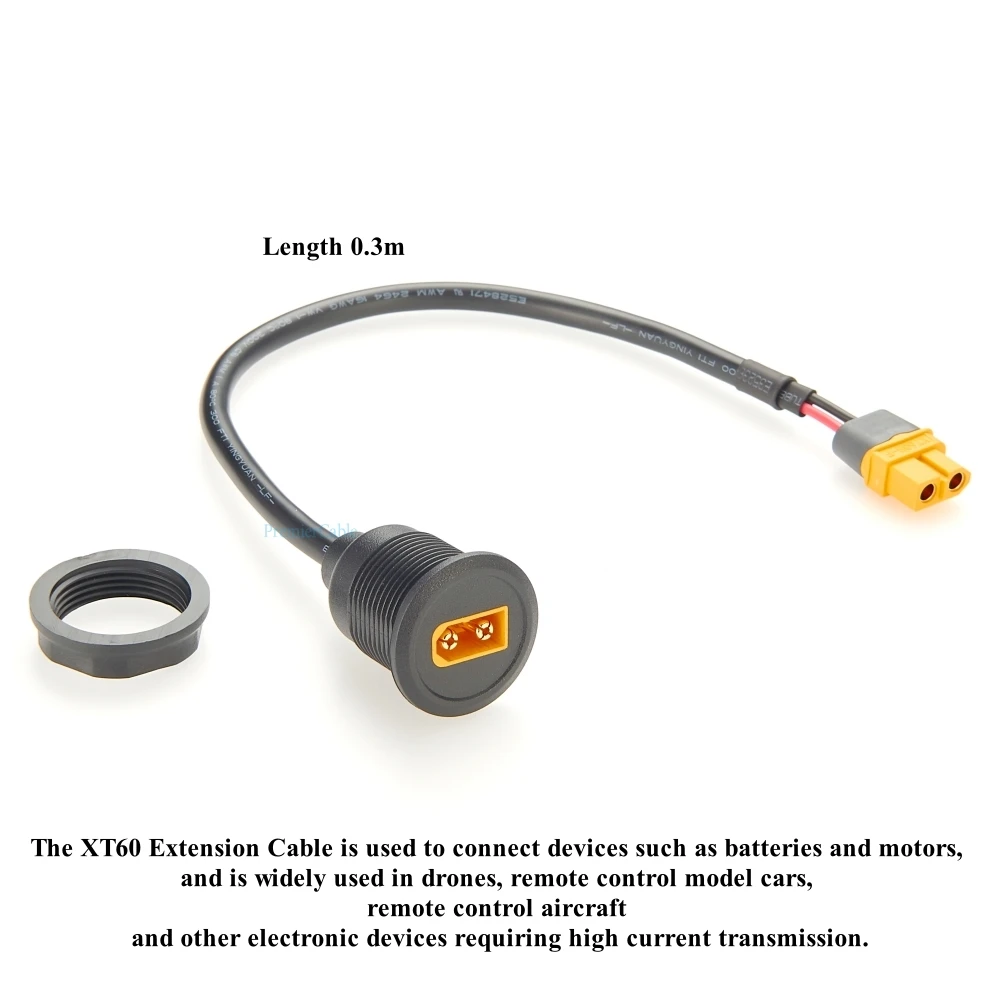 XT60 Power Cable XT60 Charge Male to Female Converter Extension Cord XT60 Aircraft Airplane Battery Cable for Power Station