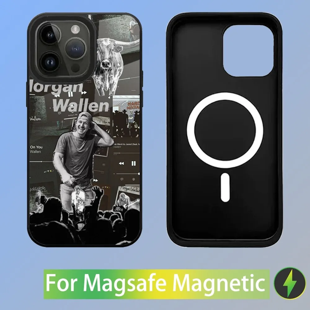 Singer Morgan W-Wallen Phone Case For iPhone 16,15,14,13,12,11,Plus,Pro,Max Mini Magsafe Magnetic Wireless Charging