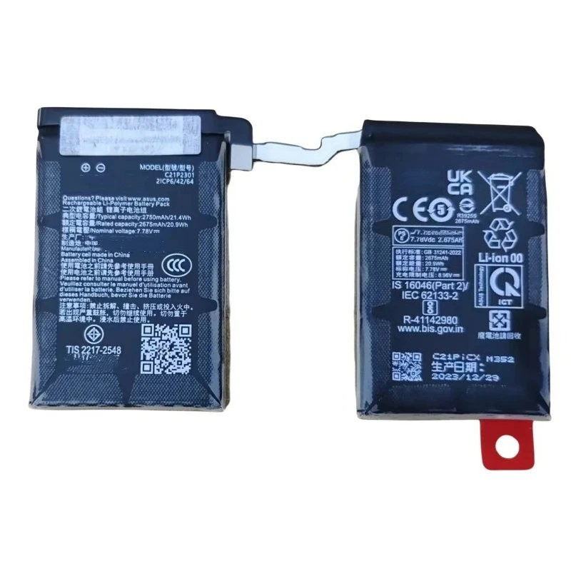 بطارية C21P2301 عالية الجودة 7.78 فولت 2675 مللي أمبير في الساعة لهاتف ASUS ROG 8 ROG8/8 Pro بطارية بديلة جديدة تمامًا للهاتف المحمول