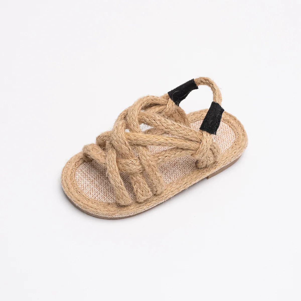 Children'S Hemp Rope Sandals Baby Vacation Open Toe Sandal Slippers