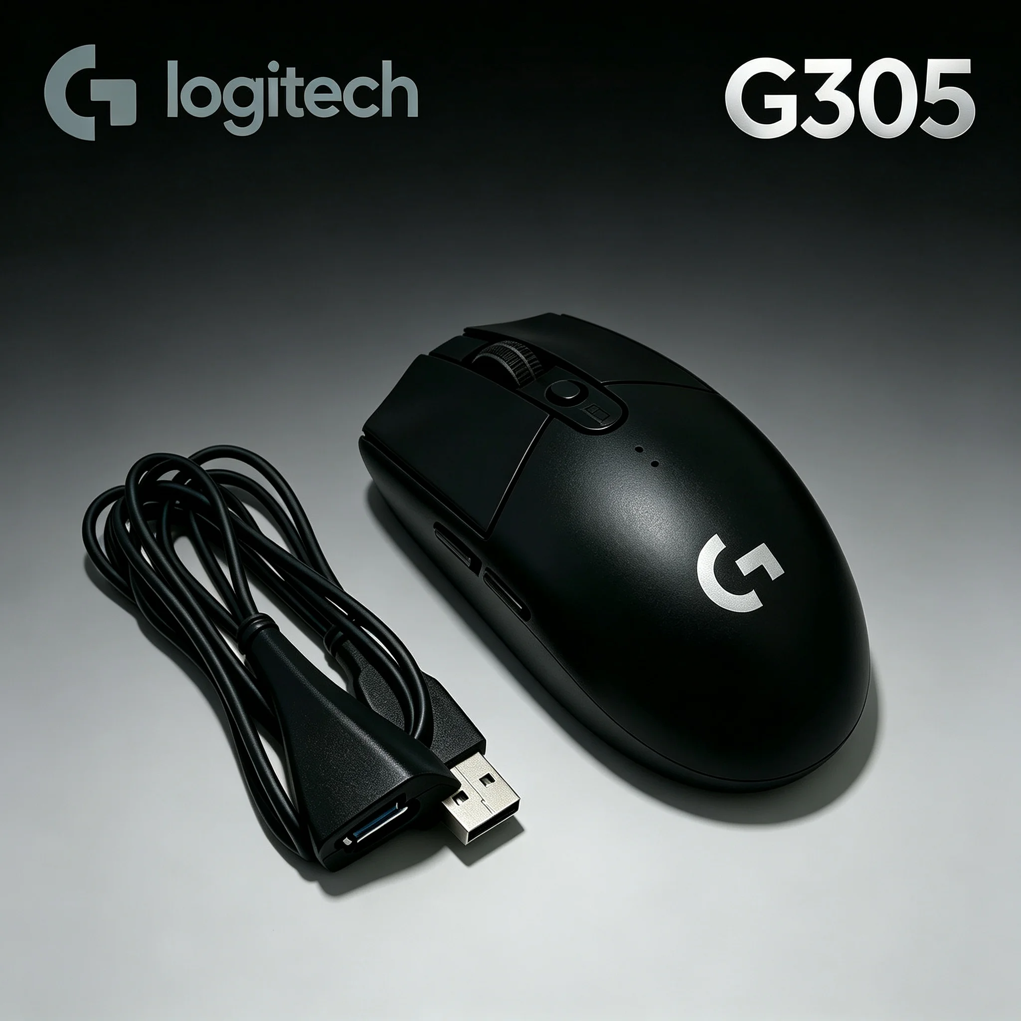 Durable Logitech G305 Wireless Gaming Mouse With Transfer Adapter Cable Anti‑Fingerprint Shell Mice For Home Office PC Game Ente