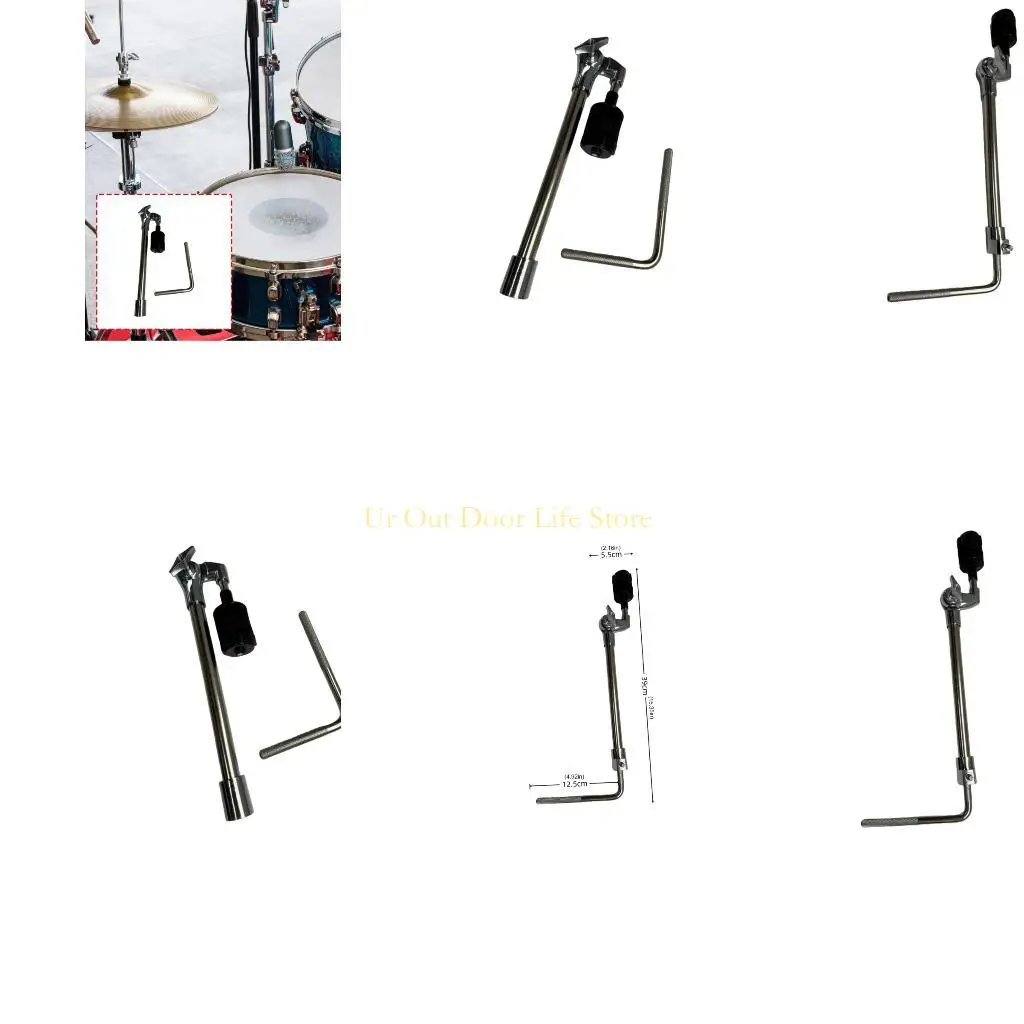 

77UF Drum Cymbal Arm Cymbal Stand Extension Arm Mount Cymbal Clip Drum Stand Clamp Cymbal Boom Arm with Clamp Holder Bracket