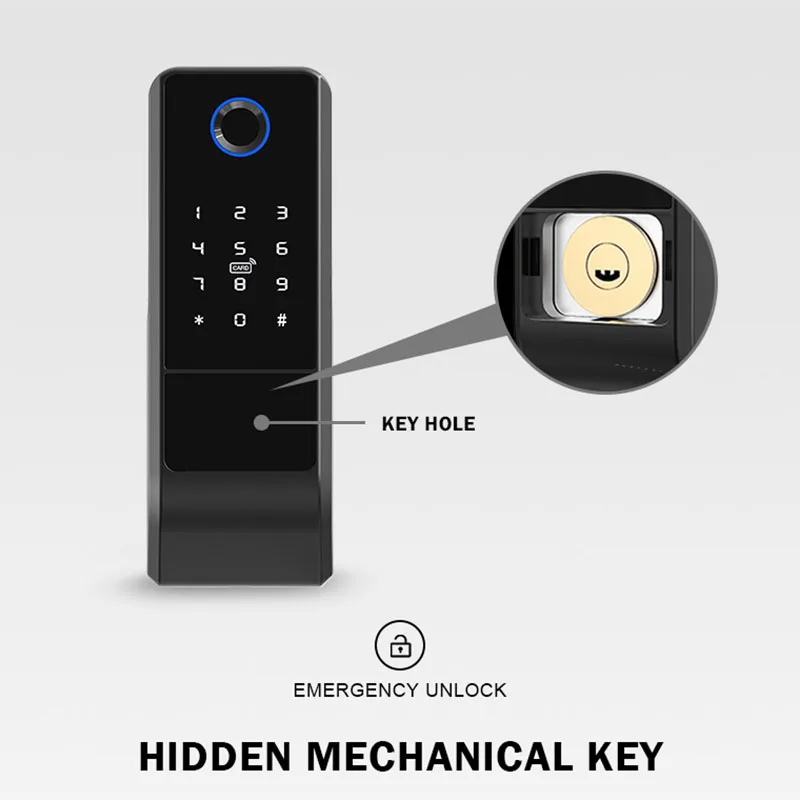 Waterproof Tuya Wifi OR TTLOCK Bluetooth Smart Electronic Lock Biometric Fingerprint Digital Lock For Street Gate Garden Door