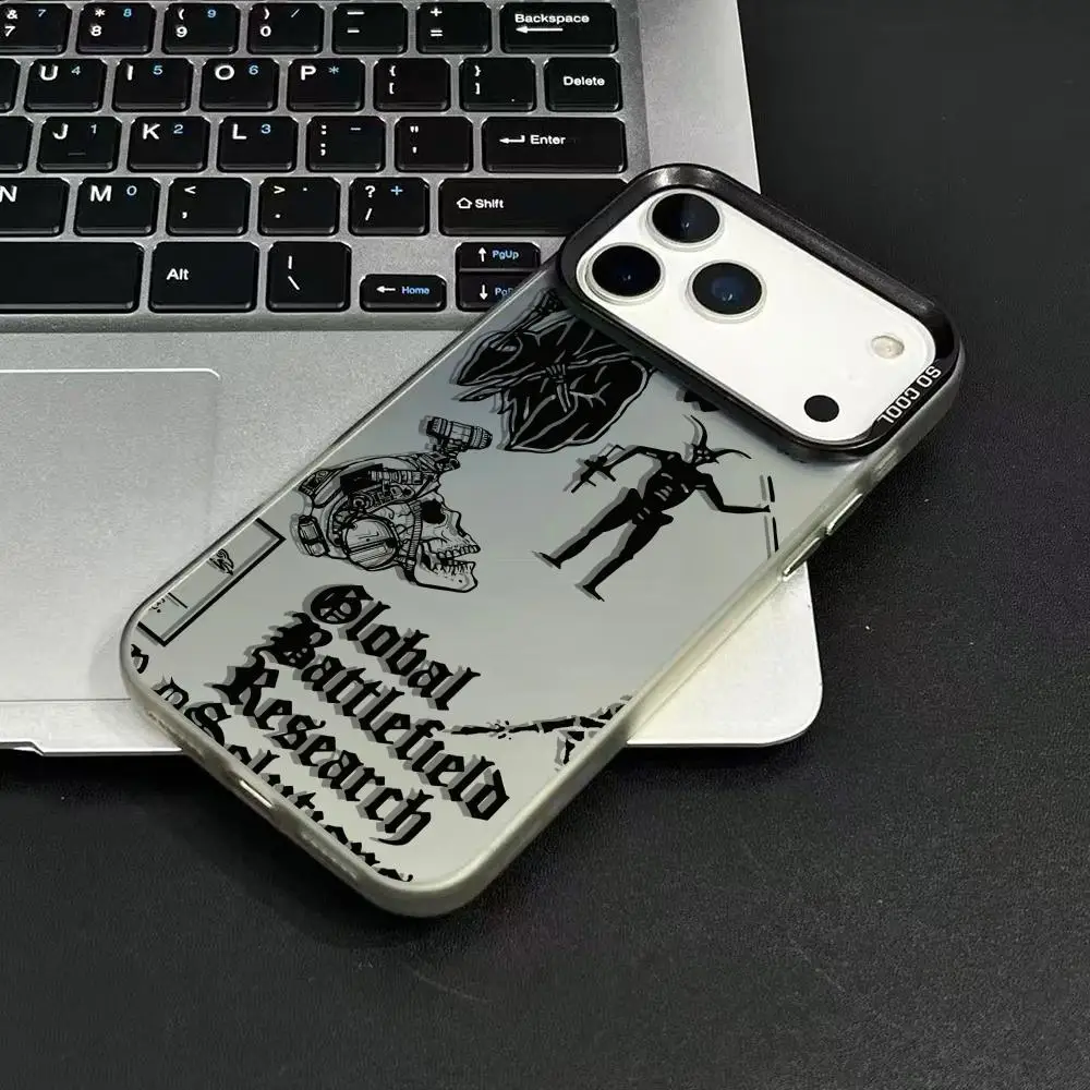 حافظة هاتف مجموعة الملاحظات الأمامية لهاتف آيفون 17 16 15 14 13 12 11 Pro Max Air Matte Laser Aurora مقاومة للصدمات Funda