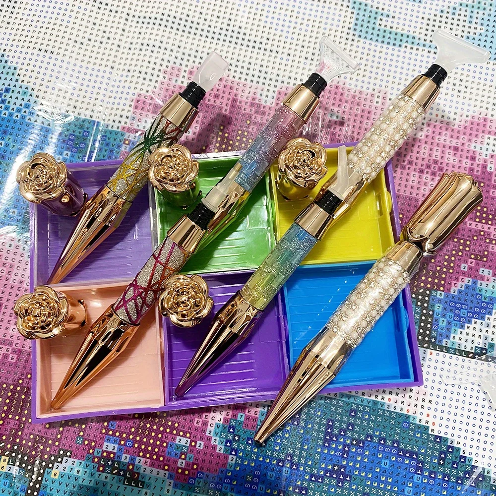 Fashion Gradient Diamond Painting Pen, Diamond Art Pen with 6pc Tips, DIY Crafts Diamond Painting Tools Accessories