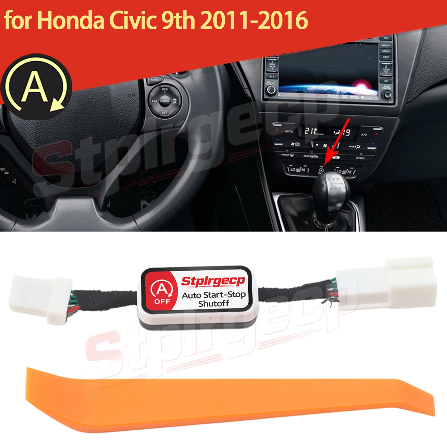 For Honda Civic 9th 2011 2012 2013 2014 2015 2016 Car Stop Start Engine System Off Device Control Sensor Plug Stop Cancel