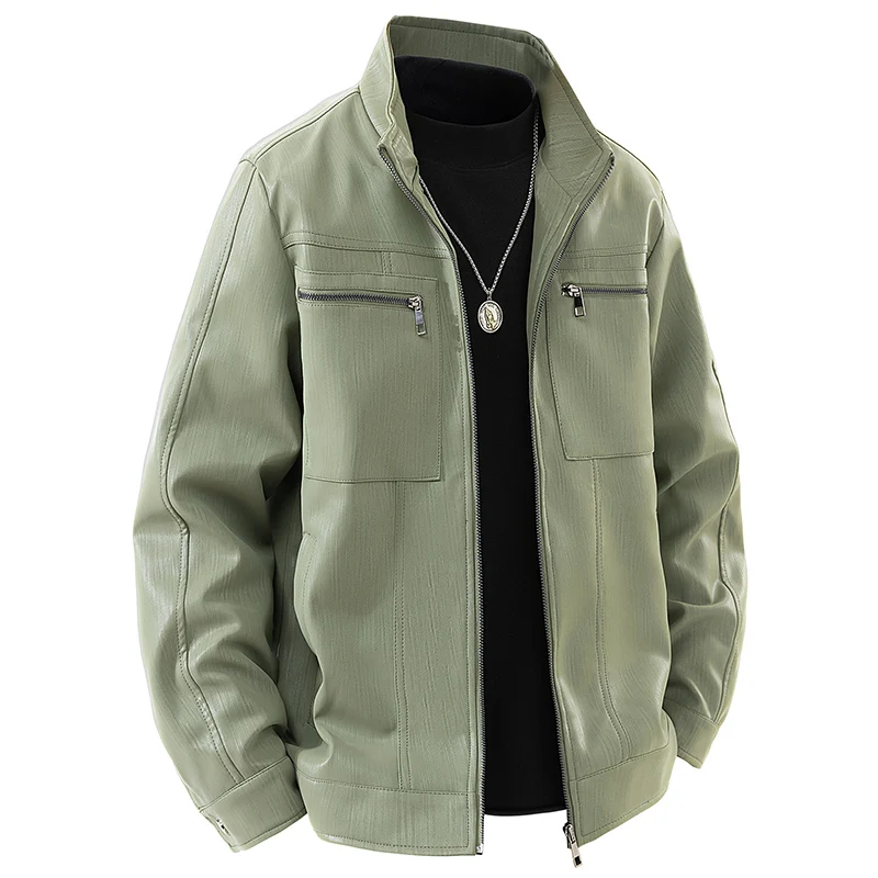 

Мотоциклетные куртки на осень-зиму, мужские куртки для рыбалки на открытом воздухе, ветрозащитная теплая куртка из искусственной кожи, американская модная крутая стильная куртка