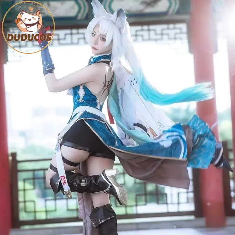 

In Stock Feixiao Cosplay Costume Outfit Honkai Star Rail Fei Xiao Cosplay Claw Fox Full Set Wig Shoes Props Halloween Xmas