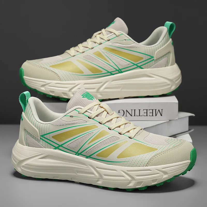 Men's wide-headed plus-size casual sports shoes Four seasons new soft-sole comfort outdoor running shoes student speed sneakers
