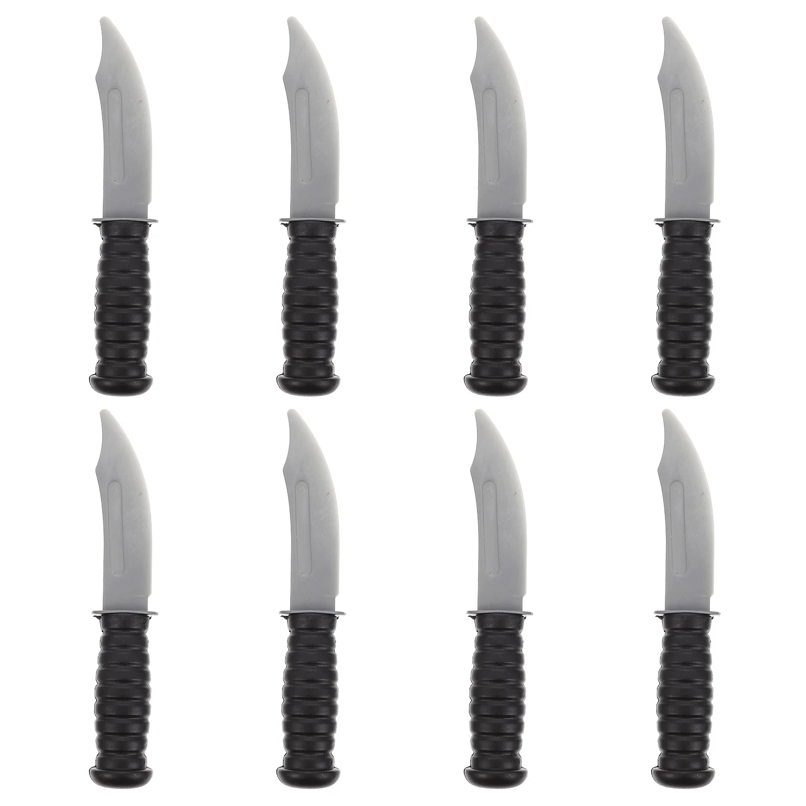 8 Pcs Imitation Knife Toy Decor Halloween Props Make up Plastic Pvc Decoration Cosplay Party Photo Child Fake