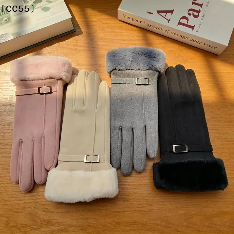 Winter Women's Warm Gloves Have Windproof And Cold Resistant Properties, Thick Fur Lining, And Touch Screen Gloves〔CC55〕