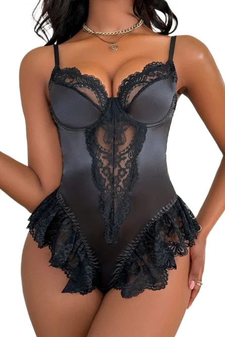 

Erotic Jumpsuits Underwear Cinched Waist Shapwear French Lace Backless Sexy Lingerie Womans Bodysuit Onesie Exotic Sets Clothing