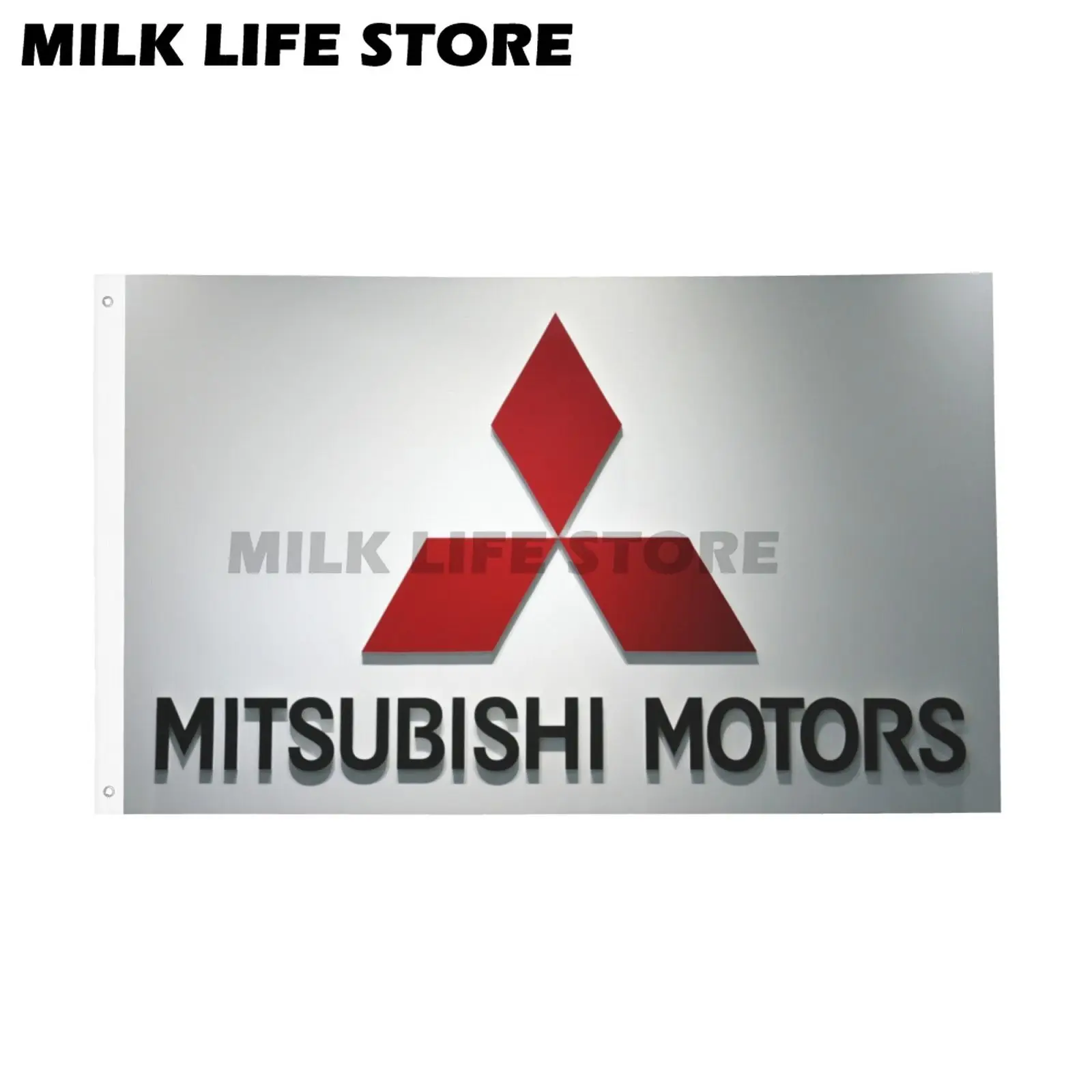 Double-sided Printing 90x150cm Mitsubishis Flag Polyester Printed Racing Car Banner for Home Bar Club Decor