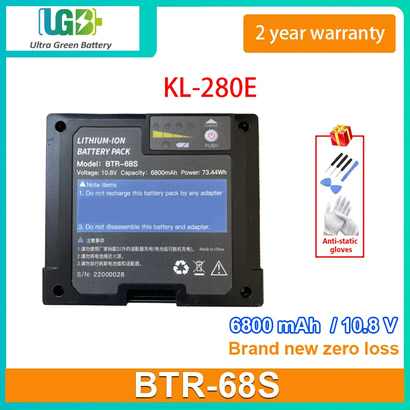 

UGB New BTR-68S Battery For jilong KL-280E Fiber Fusion Splicer Lithium Ion Battery 6800mAh 73.44Wh 10.8V