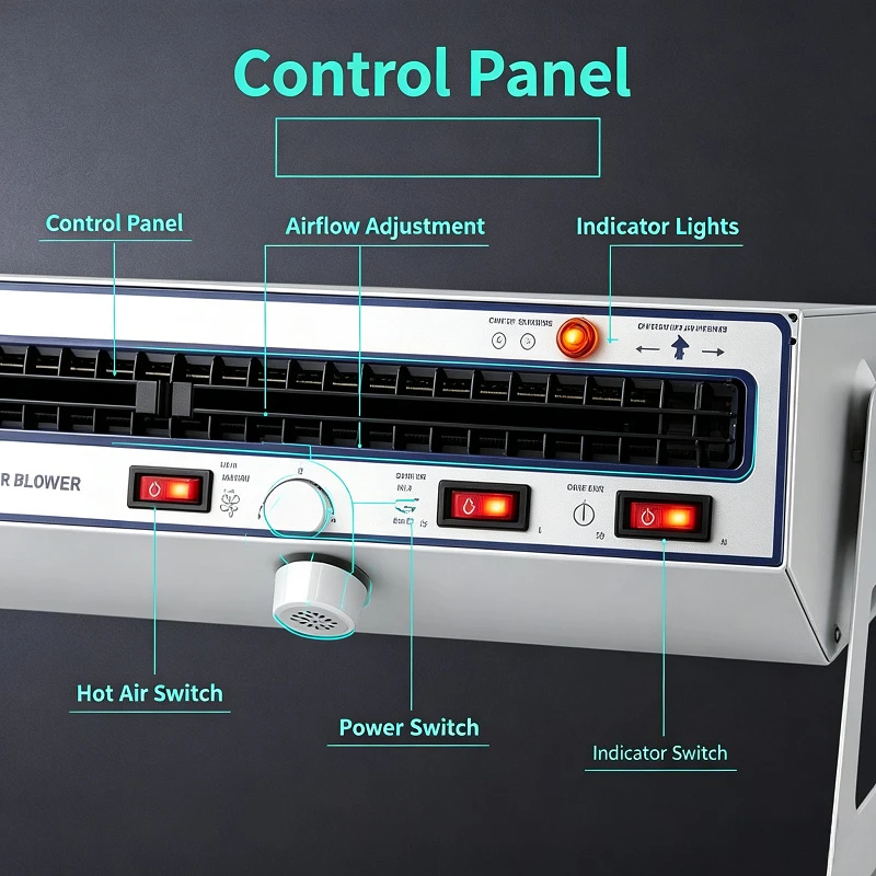 High Airflow Horizontal Negative Ion Ionizer Blower Hot Air Static Neutralizing Fan For Industrial Surface Cleaning Work