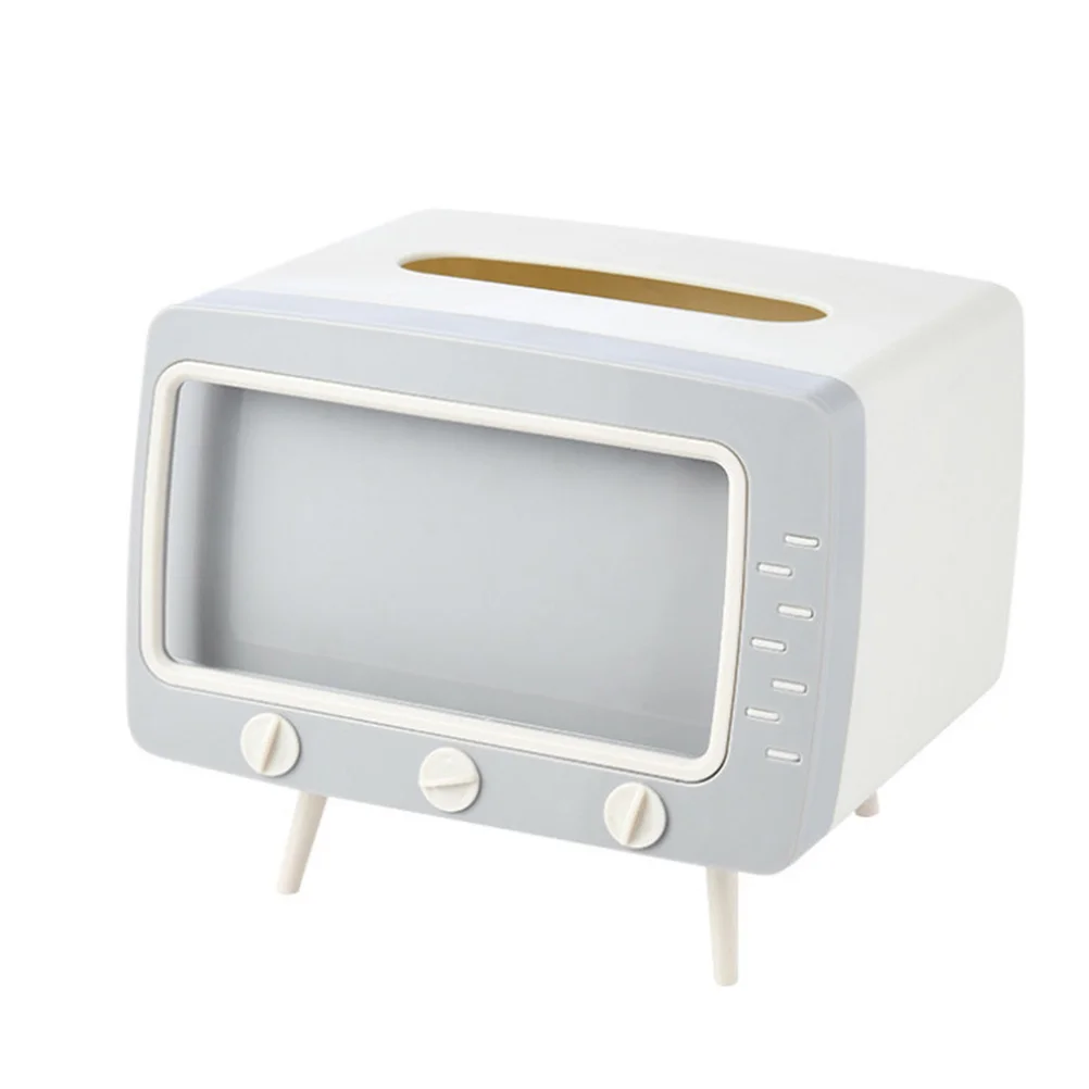 

1Pcs -Shaped Facial Tissue Holder Plastic Napkin Box Phone Holder for Living Room Bedroom Office Countertop Tissue Box
