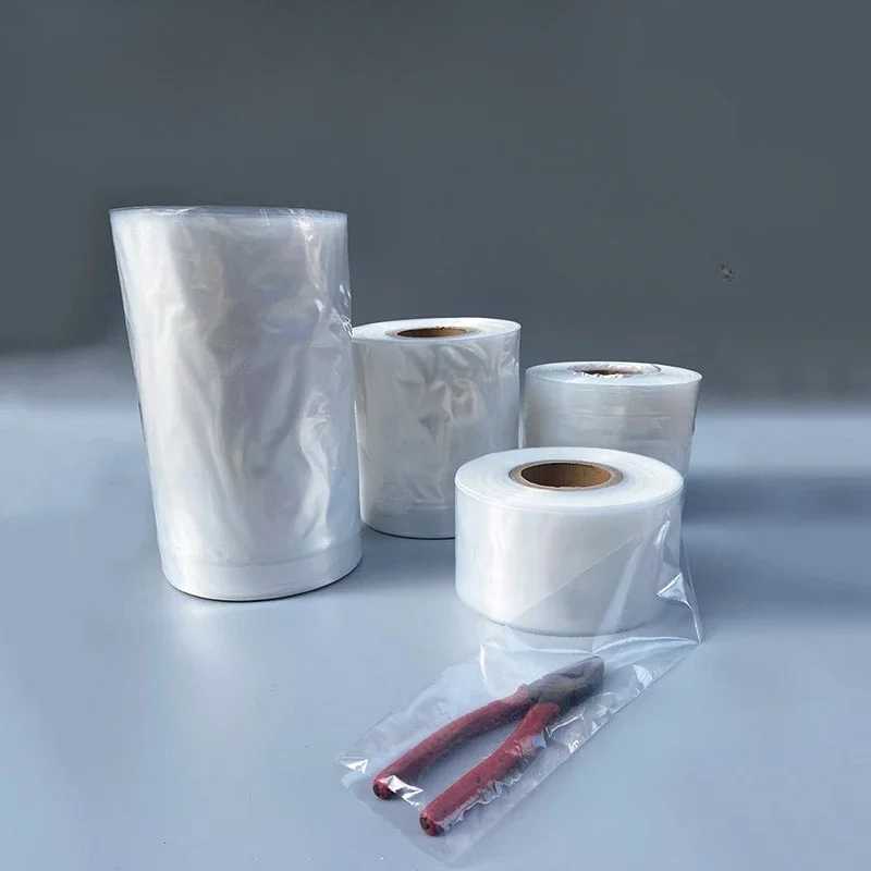 200 Meter High-pressure Transparent Long Strip Package Calligraphy Painting Packaging Bag PE Thick Plastic Straight Tube Film