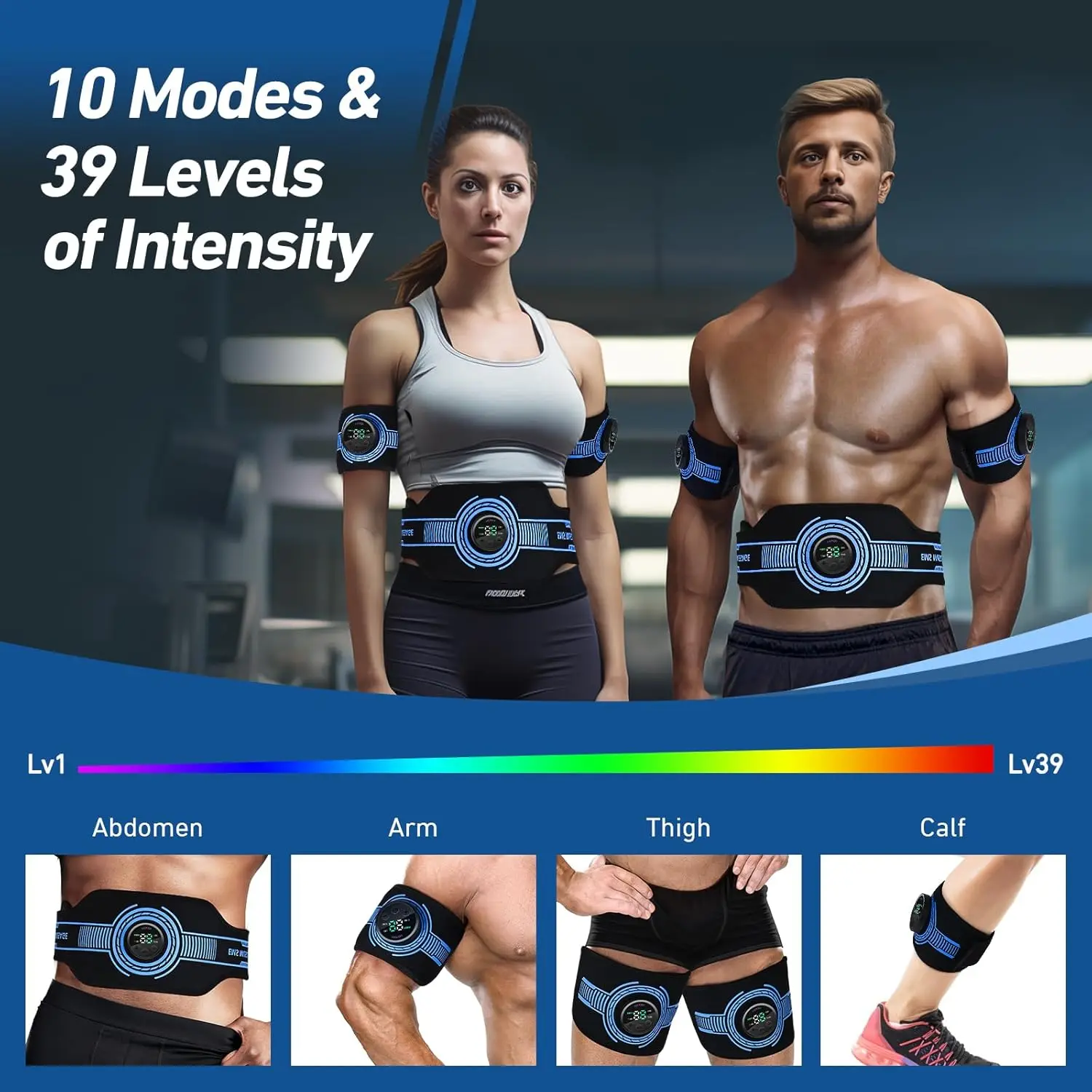 Abdominal Toning Belt EMS Muscle Stimulator Toner Waist Body Slimming Shaping Waist Arm Leg Massage Lose Weight Home Fitness