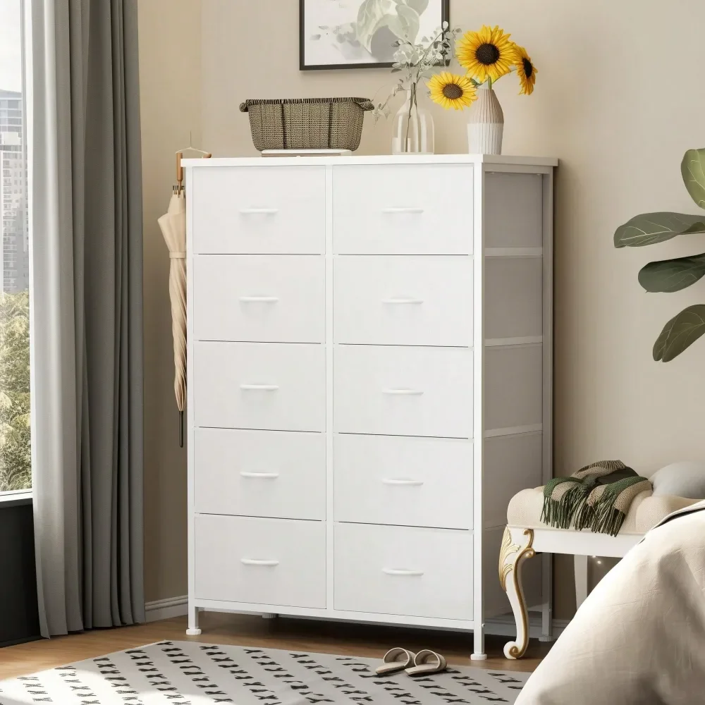 

Высокий черный комод OLIXIS для спальни с 10 ящиками, тумба для хранения, мебель для спальни, органайзер для хранения вещей