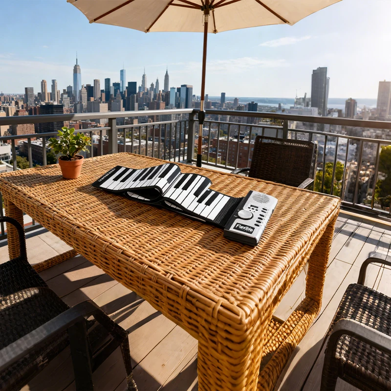 

61-клавишное свернутое пианино, MIDI-клавиатура, портативное мини-электронное пианино для детей, начинающих, 128 тембр и ритм, музыкальный инструмент