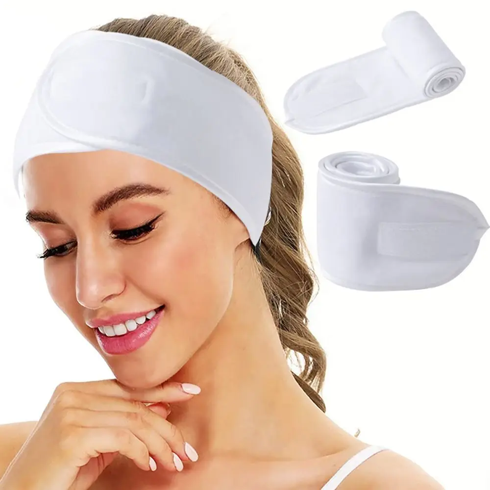 Accessories Ultra Soft SPA Headband Thicken Elastic Face Wash Headband Adjustable Terry Cloth