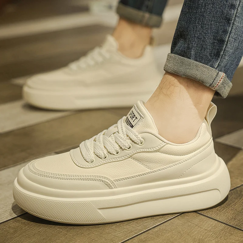 

Плюшевые мужские туфли для скейтбординга на массивном каблуке, кожаные рабочие повседневные туфли на плоской подошве с флисовой подкладкой, рабочая одежда, кроссовки с низким берцем на меху, скейтбординг