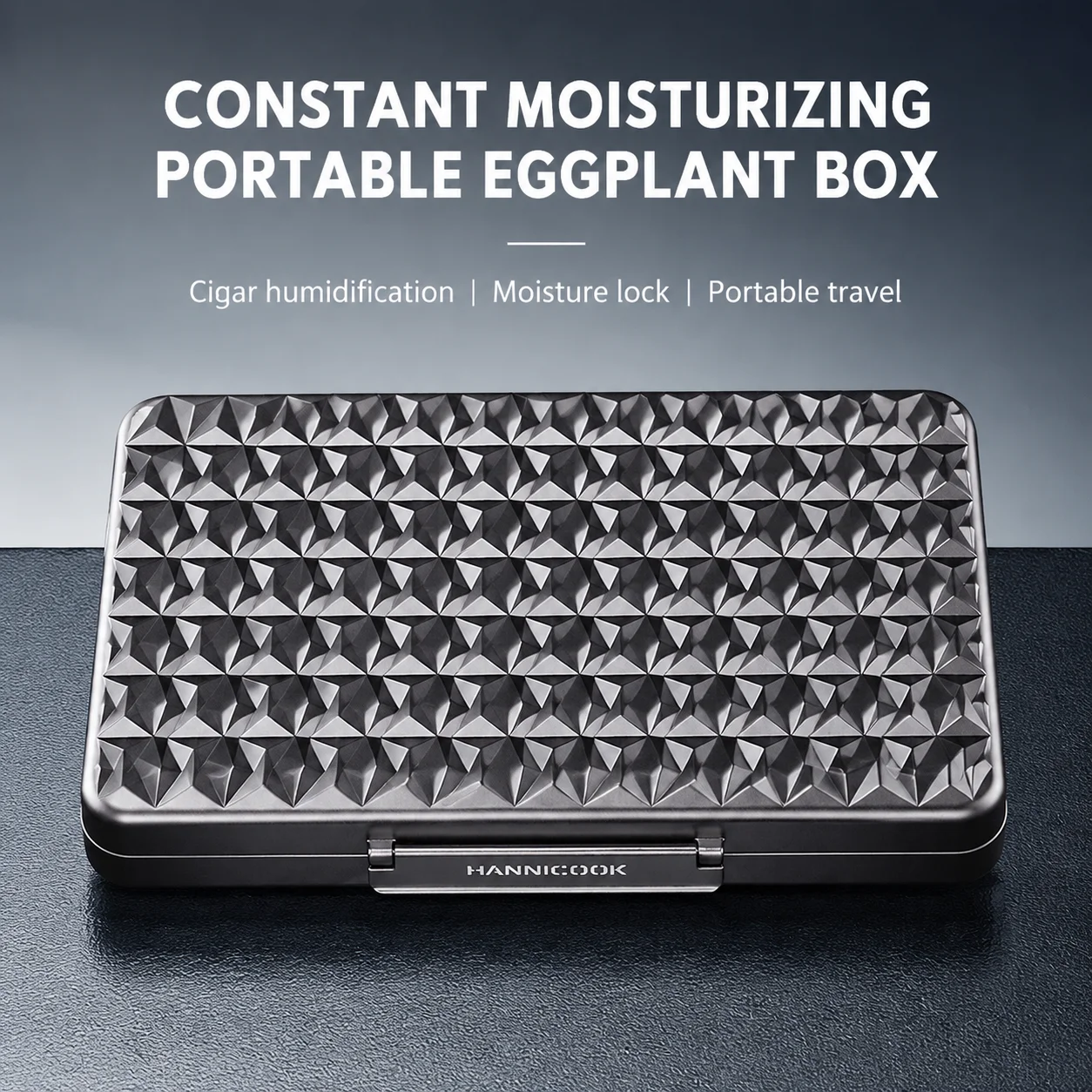 Portable moisturizing humidor, aviation aluminum material, high-end light luxury 5 pcs, ultra-thin sealed waterproof humidor