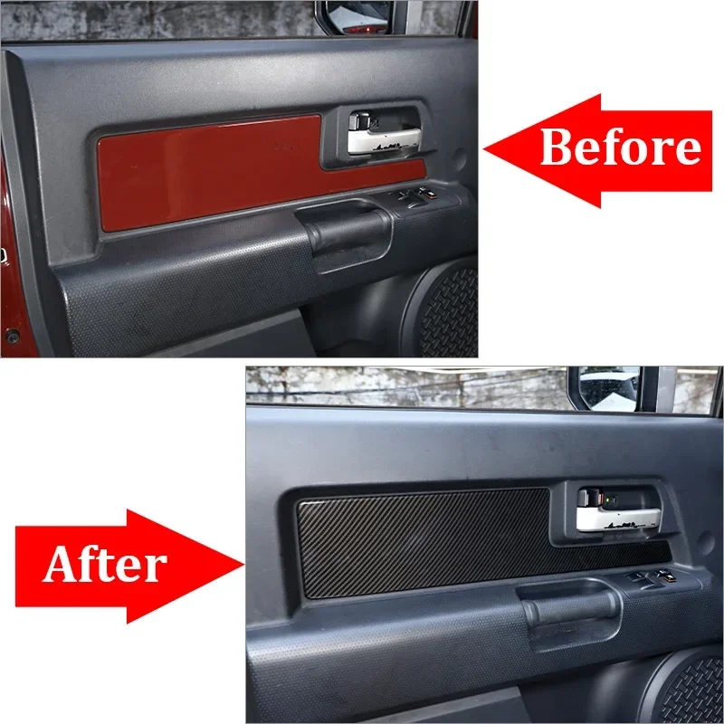 

For 2007-2021 Toyota FJ Cruiser ABS Carbon Fiber Car Door Inner Door Panel cover trim Sticker Sticker Car Protection Accessories