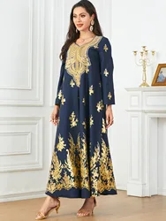 Elegant Jalabiya Moroccan Kaftan Long Dress Women Embroidered Eid Muslim Party Dresses Dubai Abayas Ramadan Caftan Vestidos