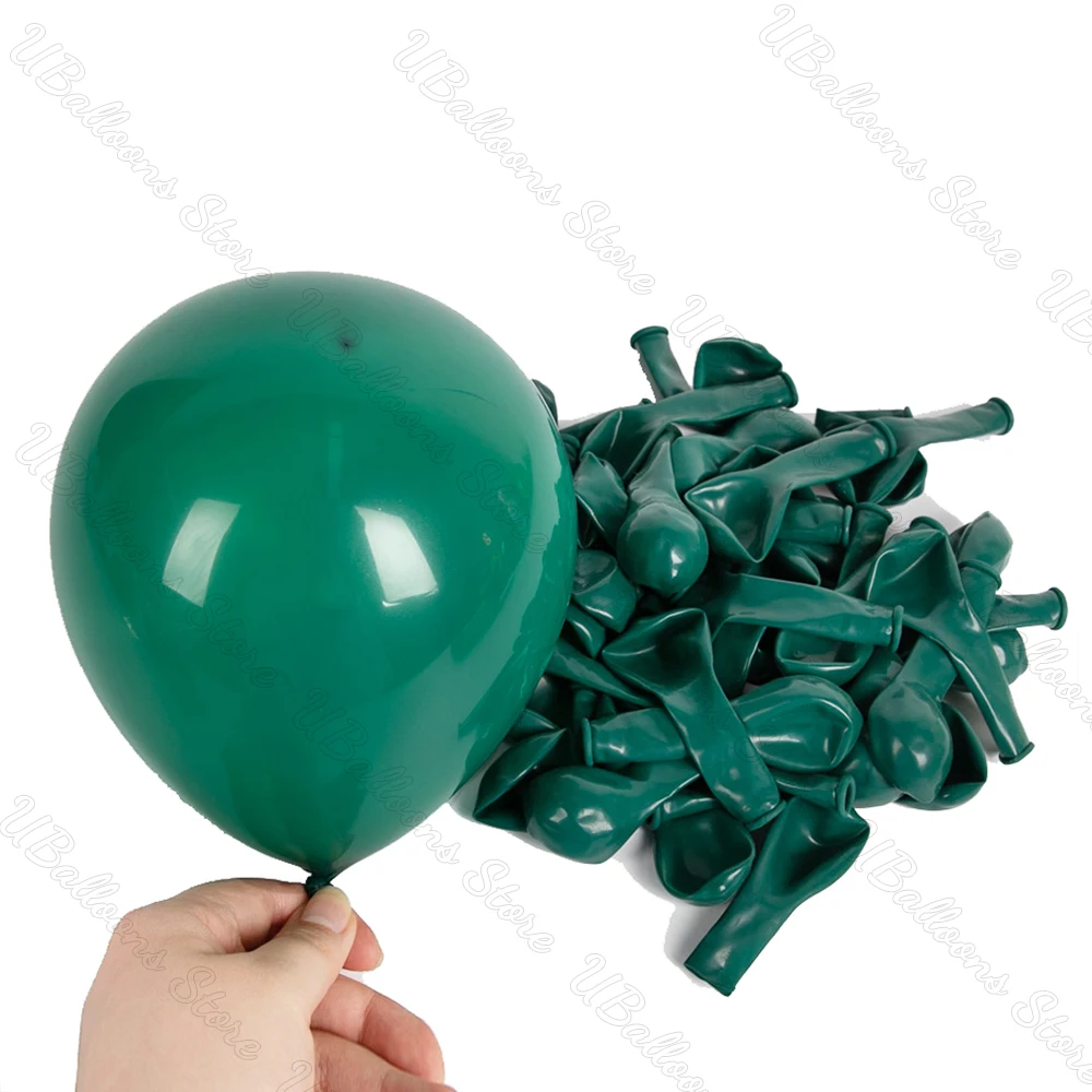 10/20/30Pcs Green Birthday Balloons Metal Retro Dark Green Sage Green Balloons for Wedding Decorations Birthday Christmas Party