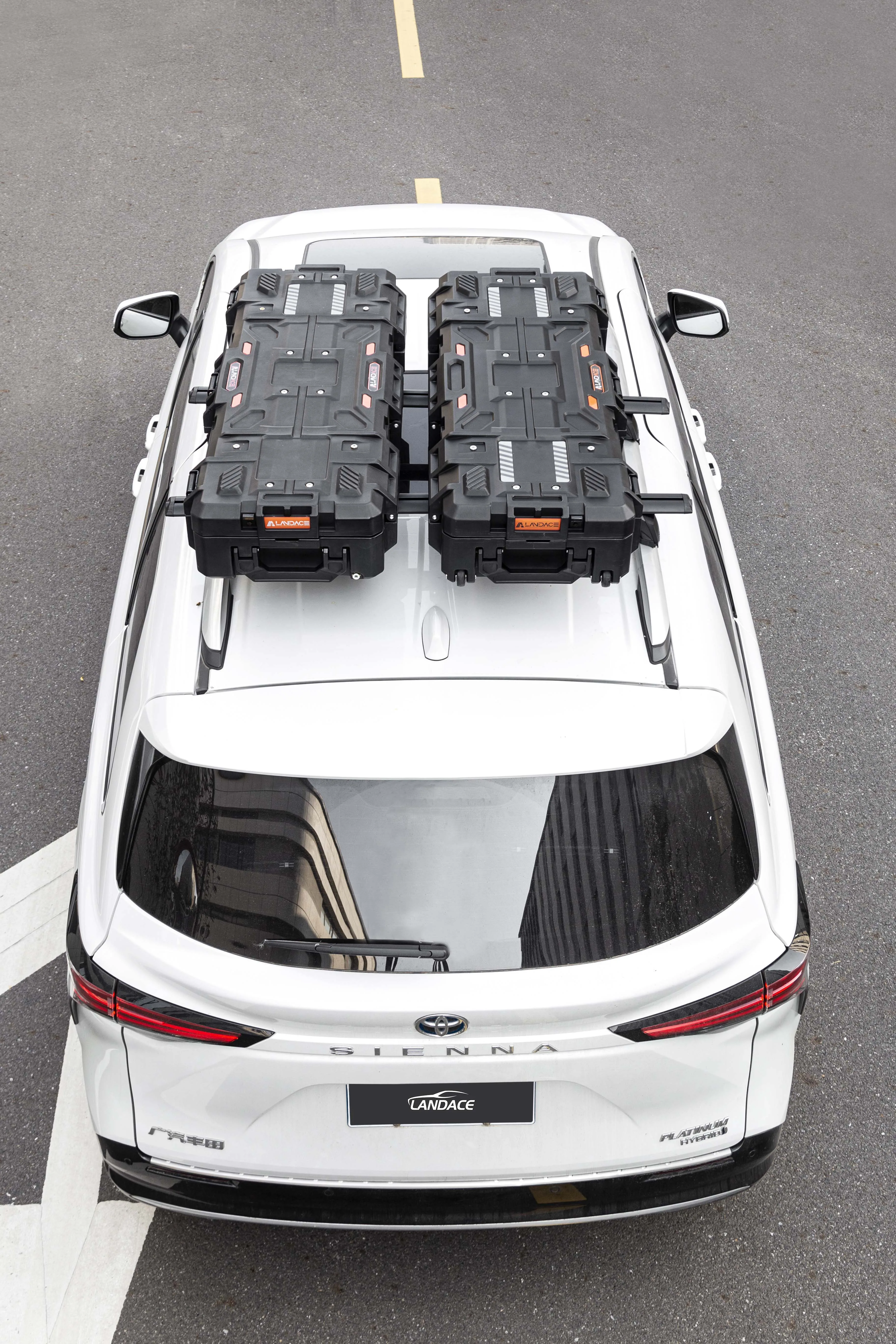 تركيب مباشر للتخييم 4WD ملحقات LLDPE صندوق سقف السيارة عالي التحمل صندوق تخزين صندوق أدوات عالمي #6