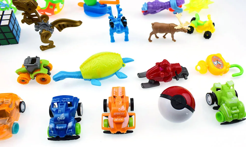6pcs Gacha Mixed Doll Toy Ball Transparent Capsule Surprise Egg Model Puppets Toys for Gift Game Machine 47X55mm