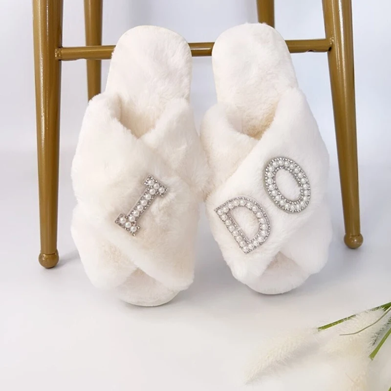 

I do Slippers Bridal Shower Wedding Engagement Honeymoon trip Bachelorette hen Party girls weekend bride to be decoration Gift