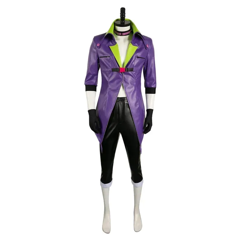 

Joker Cosplay Purple Suits Costume Outfits For Adult Men Male Coats Halloween Carnival Clothes ty'4